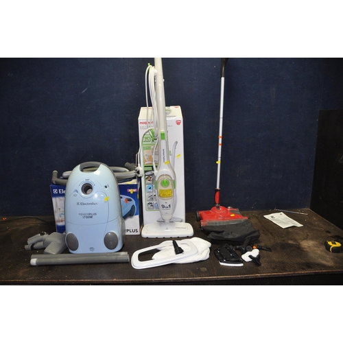 1088 - AN ELECTROLUX POWER PLUS 1700 VACUUM CLEANER with some accessories and original box, a Morphy Richar... 