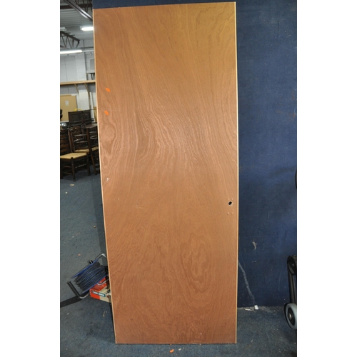 1092 - A USED BUT UNPAINTED FIRE DOOR with 76.5cm height 198.5cm (appears to be square)