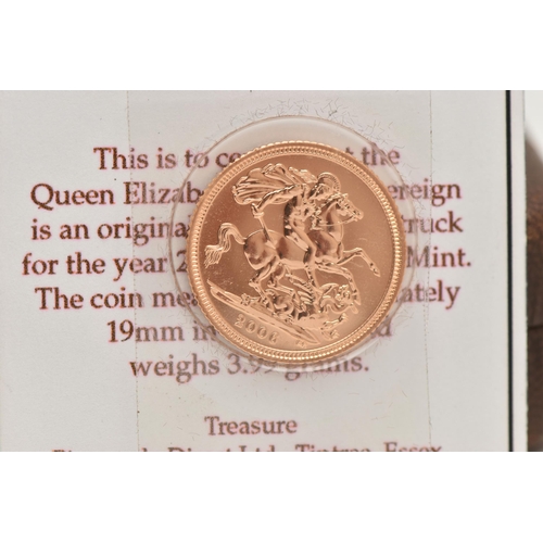 56 - A BOXED 2006 ELIZABETH II, 22CT GOLD HALF SOVEREIGN COIN, 3.99 grams, 19mm, in blister pack with box... 