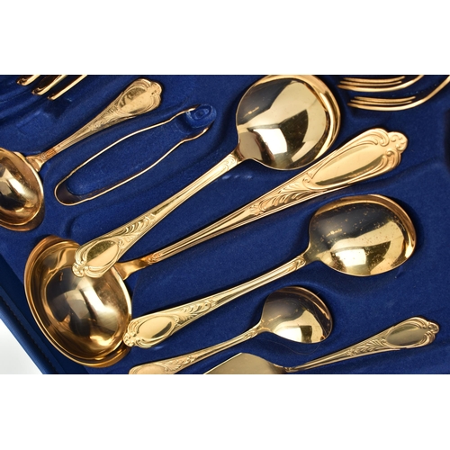 123 - A 'BESTECKE' CANTEEN OF CUTLERY, a blue case signed 'Bestecke Solingen', encasing a twelve person go... 