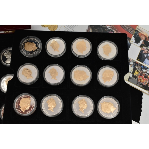 135 - A ROYAL MINT QUEEN ELIZABETH II GOLDEN JUBILEE COLLECTION BOXED SET, of 24x Five Pound coins highlig... 