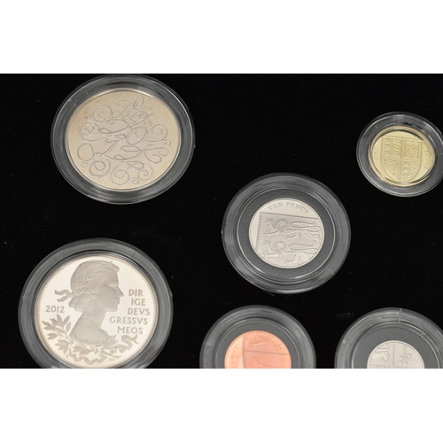 138 - A LARGE PLASTIC TUB TO INCLUDE MAINLY SILVER PROOF COINAGE A ROYAL MINT PREMIUM PROOF SET 2012, elev... 