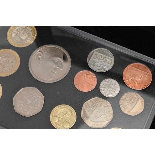 138 - A LARGE PLASTIC TUB TO INCLUDE MAINLY SILVER PROOF COINAGE A ROYAL MINT PREMIUM PROOF SET 2012, elev... 