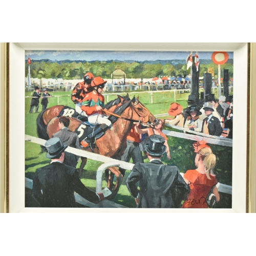 304 - SHERREE VALENTINE DAINES (BRITISH 1959) 'ASCOT RACE DAY III', a signed limited edition print depicti... 