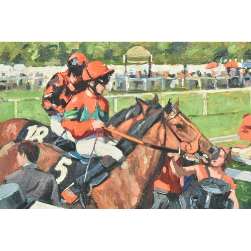 304 - SHERREE VALENTINE DAINES (BRITISH 1959) 'ASCOT RACE DAY III', a signed limited edition print depicti... 