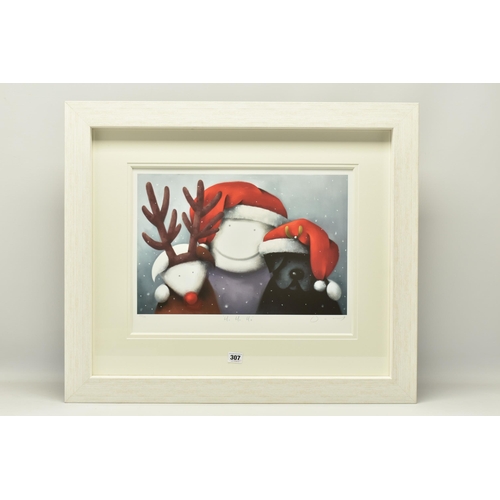 307 - DOUG HYDE (BRITISH 1972) 'HO, HO, HO', a signed limited edition print, depicting a figure and animal... 