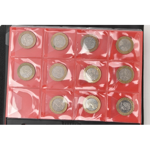 146 - A COIN ALBUM CONTAINING MODERN UK COINS, to include current and Old Fifty Pence coins, Two pound coi... 