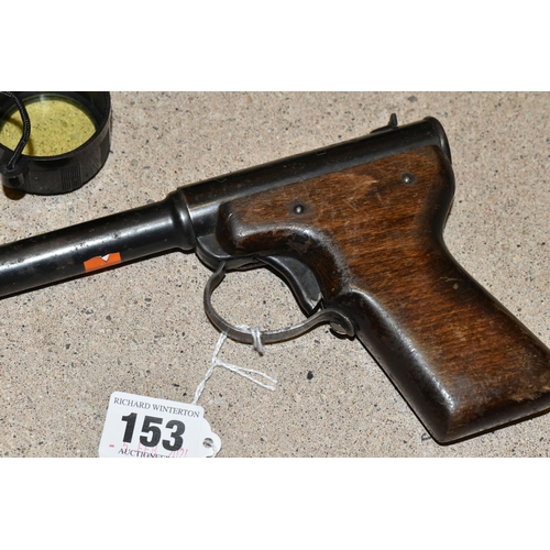 153 - ADIANA MOD 2 AIR PISTOL, no visible serial no., in working condition, light rusting and wear general... 