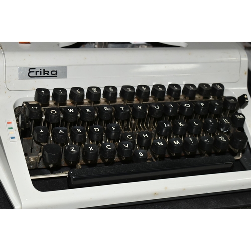 326 - SIX ROBOTRON 'ERIKA' TYPEWRITERS, mechanical model No.105 made in GDR, with carry cases (6 + 6 cases... 