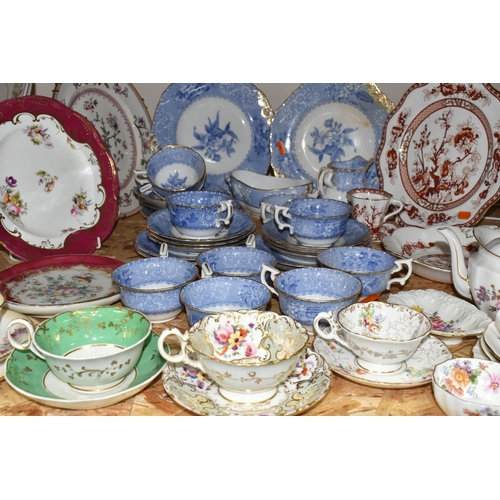 336 - A COLLECTION OF TEAWARE, to include a twenty eight piece Copeland Spode 'Spode's Camilla' tea set, a... 