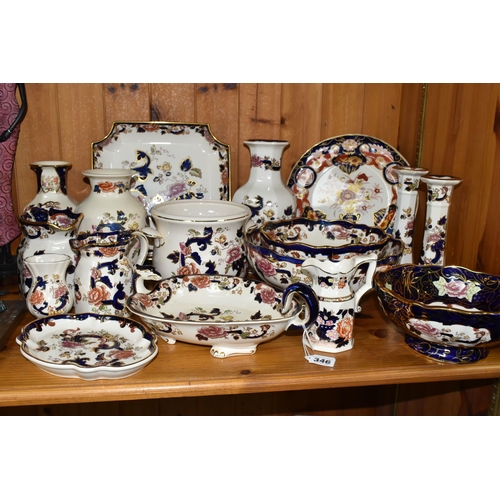 346 - A LARGE QUANTITY OF MASON'S IRONSTONE 'MANDALAY' PATTERN CERAMICS, comprising a limited edition of 5... 