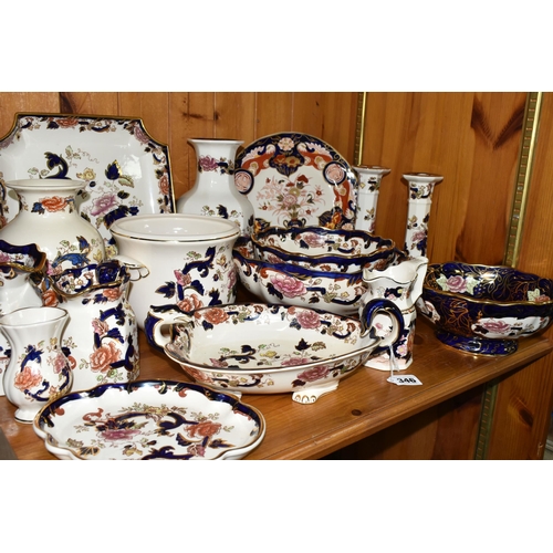 346 - A LARGE QUANTITY OF MASON'S IRONSTONE 'MANDALAY' PATTERN CERAMICS, comprising a limited edition of 5... 