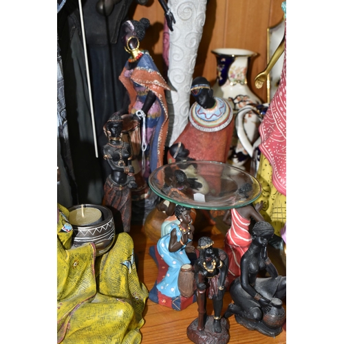 347 - A GROUP OF THIRTEEN 'AFRICAN' FIGURINES, comprising Africa 'Dancing Massai-Brights' 06182, two limit... 