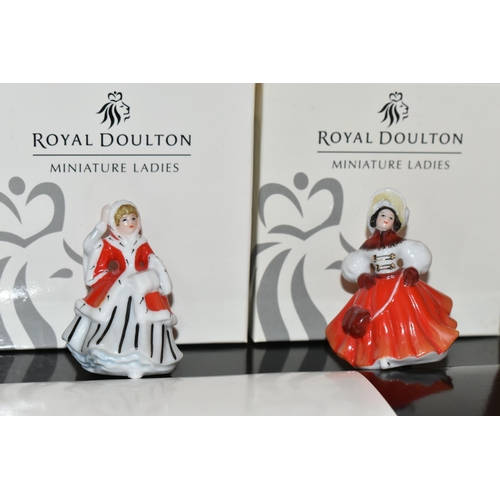 382 - NINE ROYAL DOULTON FIGURINES, comprising Pretty Ladies: Best of the Classics Amy HN4782 - Figure of ... 