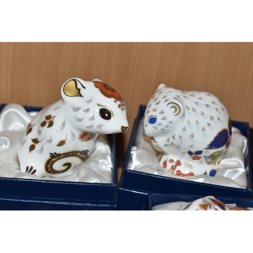 390 - SIX ROYAL CROWN DERBY PAPERWEIGHTS, mostly boxed, including Collectors Guild exclusives, comprising ... 