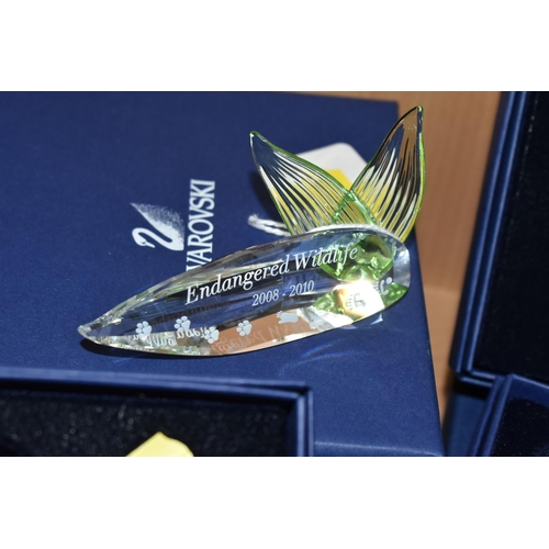 398 - FOUR PIECES OF BOXED SWAROVSKI CRYSTAL, comprising Joining/Renewal Gift Window Ornaments: 2008 Bambo... 