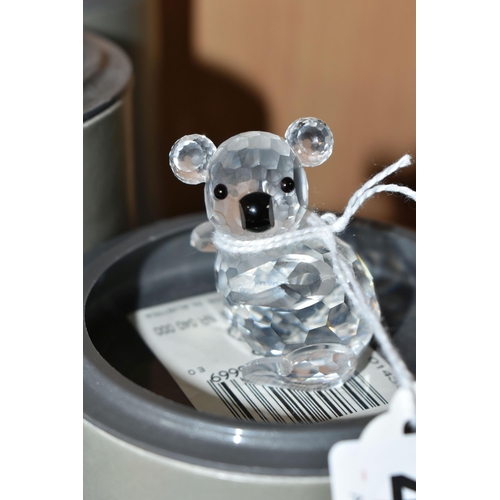 411 - SEVEN SWAROVSKI CRYSTAL ANIMALS, comprising Koala Bear 014366 V2 left part of the Endangered Species... 