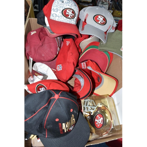 439 - A COLLECTION OF SAN FRANCISCO 49ERS MEMORABILIA, to include replica shirts, large quantity of assort... 