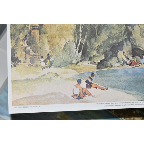 442 - ONE BOX OF 1970'S PRINTS FOR CALENDARS OF  WATER COLOUR PAINTINGS BY SIR WILLIAM RUSSELL FLINT, comp... 