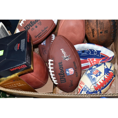 443 - A QUANTITY OF ASSORTED NFL MEMORABILIA, to include a collection of Superbowl and other DVDs, books, ... 