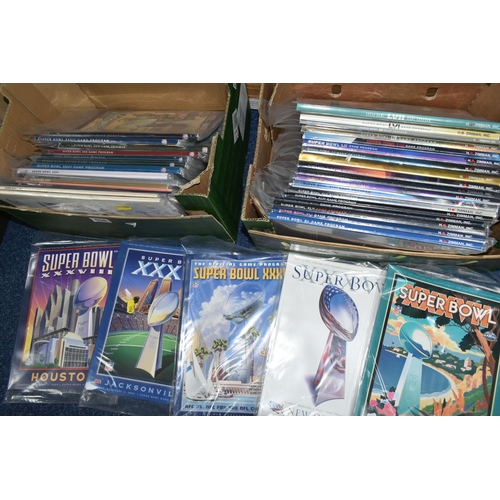 456 - FIVE BOXES OF NFL EPHEMERA to include Books, Programmes and Magazines including a large number of Su... 