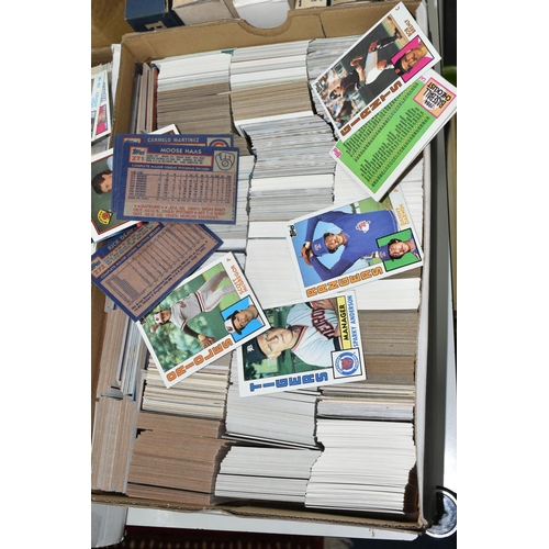 462 - TWO BOXES OF BASEBALL TRADING CARDS containing several thousand examples from Topps, Donruss, Bowman... 