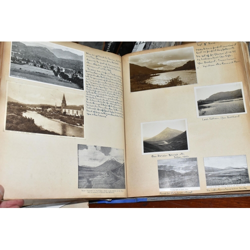 479 - ONE BOX OF EPHEMERA to include a scrapbook detailing an individual's tour of Scotland in 1938 and fe... 