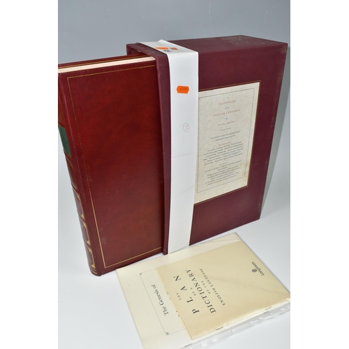 484 - JOHNSON; SAMUEL, A Dictionary of the English Language, a two volume Facsimile Edition published by L... 