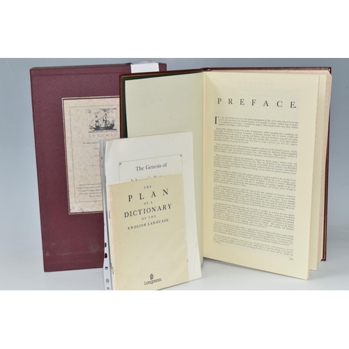 484 - JOHNSON; SAMUEL, A Dictionary of the English Language, a two volume Facsimile Edition published by L... 