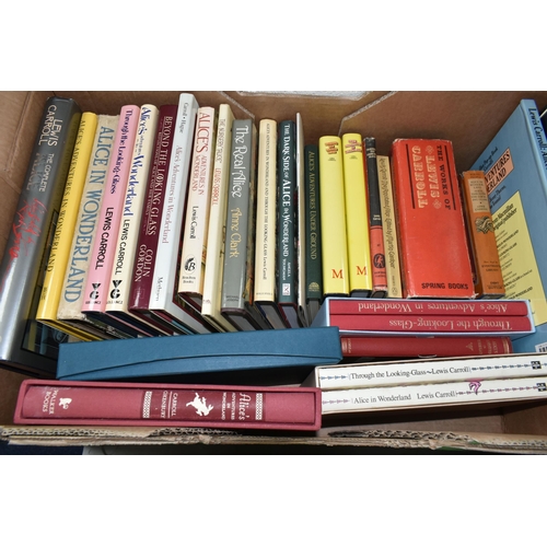 486 - ONE BOX OF BOOKS featuring Lewis Carrol and Alice, titles include Alice's Adventures in Wonderland, ... 