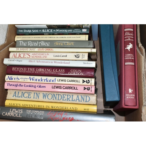 486 - ONE BOX OF BOOKS featuring Lewis Carrol and Alice, titles include Alice's Adventures in Wonderland, ... 