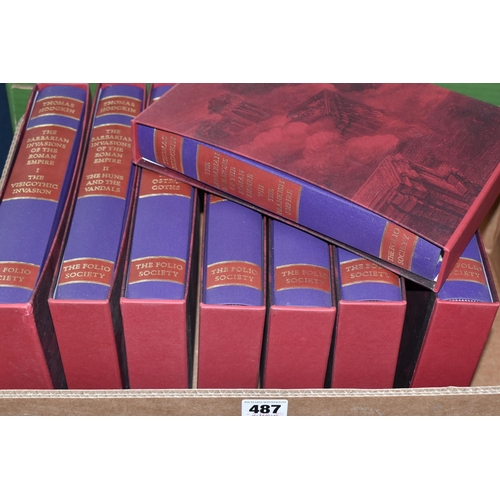 487 - HODGKIN; THOMAS, Eight FOLIO SOCIETY volumes of The Barbarian Invasions Of The Roman Empire, I) The ... 