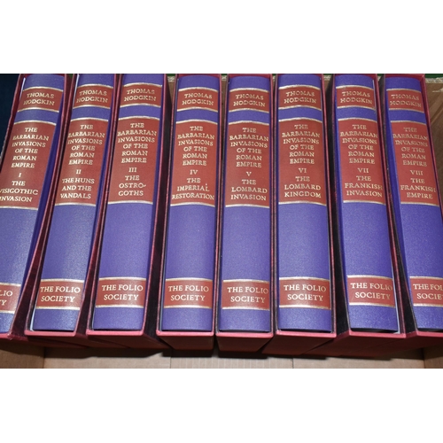 487 - HODGKIN; THOMAS, Eight FOLIO SOCIETY volumes of The Barbarian Invasions Of The Roman Empire, I) The ... 