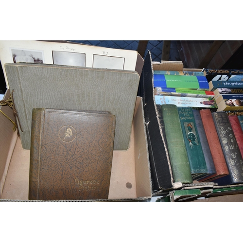 490 - THREE BOXES OF BOOKS & EPHEMERA containing sixty-five miscellaneous titles in hardback and paperback... 