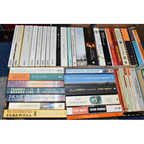 505 - FIVE BOXES OF BOOKS  containing approximately 175 miscellaneous titles in hardback and paperback for... 