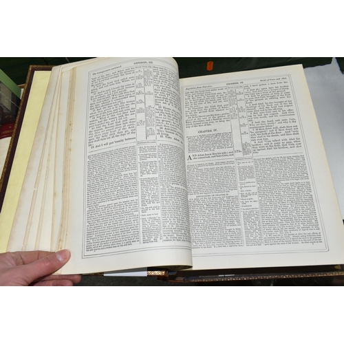 533 - A Large Leather Bound BIBLE being The Authorised Version Of The Holy Bible With Commentary The Royal... 