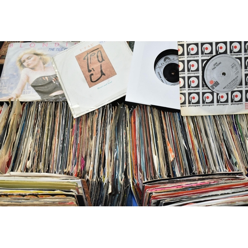 541 - TWO BOXES OF SINGLES RECORDS, approximately two hundred and fifty to three hundred singles, by artis... 