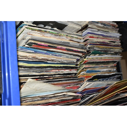 560 - ONE BOX OF SINGLE RECORDS, approximately three hundred records 1960s/1970s and 1980s, artists includ... 