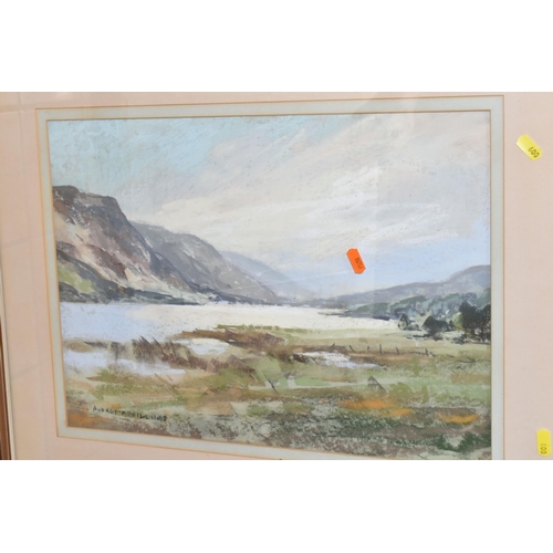 600 - AUBREY R.PHILLIPS (1920-1005) FOUR PASTEL LANDSCAPE STUDIES, comprising 'Tal-Y-Lyn' a Welsh landscap... 