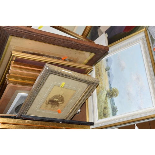 602 - A QUANTITY OF PAINTINGS AND PRINTS ETC, to include an Aubrey R. Phillips coastal landscape, approxim... 