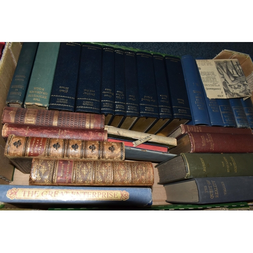 615 - SIX BOXES OF BOOKS containing approximately 130 miscellaneous titles in hardback format, including m... 