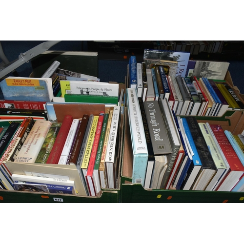 617 - FOUR BOXES OF BOOKS containing over 100 miscellaneous titles in hardback and paperback formats, most... 