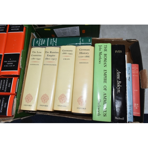 622 - FOUR BOXES OF BOOKS containing approximately fifty-five Historical titles comprising nineteen volume... 