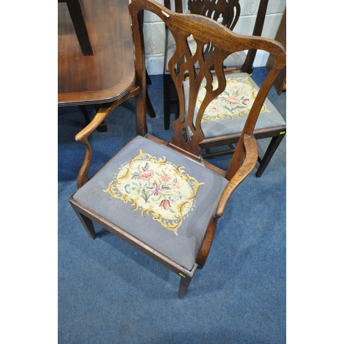 1223 - A 20TH CENTURY MAHOGANY DROP LEAF TABLE, with a single frieze drawer, open width 153cm x closed widt... 