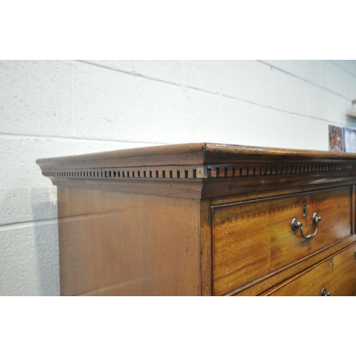 1230 - A 19TH CENTURY MAHOGANY CHEST ON CHEST, fitted with an arrangement of eight drawers, on bracket feet... 