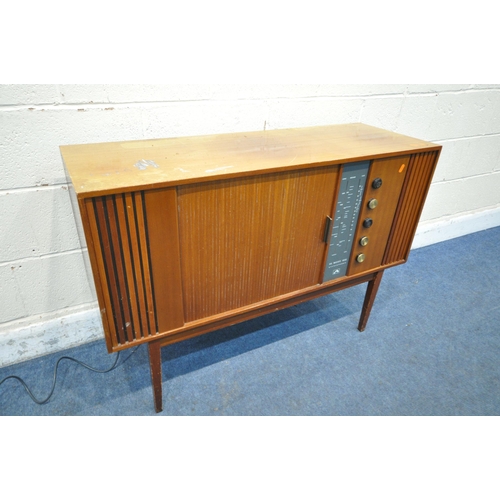 1251 - A MID-CENTURY HIS MASTERS VOICE RADIOGRAM, with a Garrard turntable, width 110cm x depth 38cm x heig... 