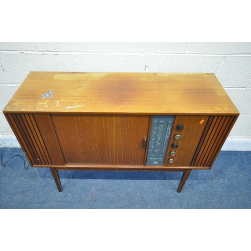 1251 - A MID-CENTURY HIS MASTERS VOICE RADIOGRAM, with a Garrard turntable, width 110cm x depth 38cm x heig... 