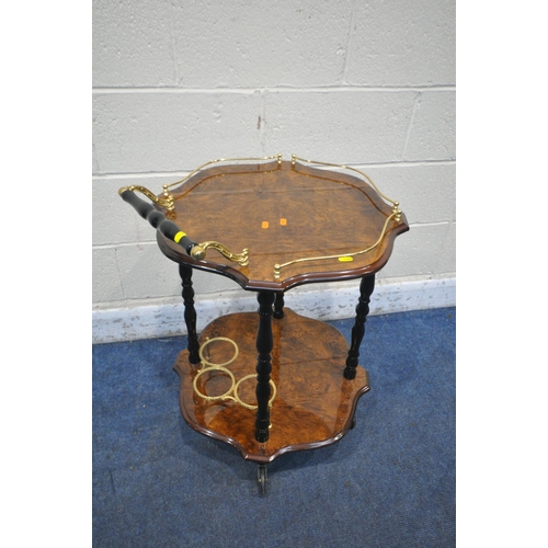 1253 - A MODERN MAHOGANY OCTAGONAL COFFEE TABLE, with a glass insert, diameter 80cm x height 39cm, an Itali... 