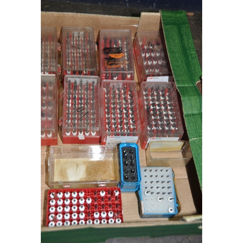 1116 - A TRAY CONTAINING TWENTY CASES OF PRECISION DRILL AND MILLING BITS mostly by HP Tec from 10.5mm down... 