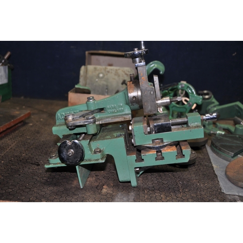 1128 - A COLLECTION OF MYFORD AND ADEPT LATHE AND MILLING TOOLS AND ACCESSORIES including a boxed Vertical ... 